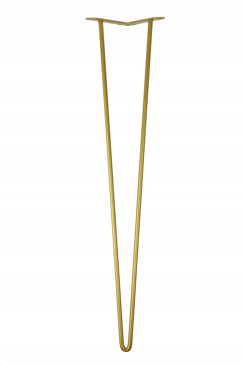 Noga metalowa Hairpin Original Złota 72 cm Złota