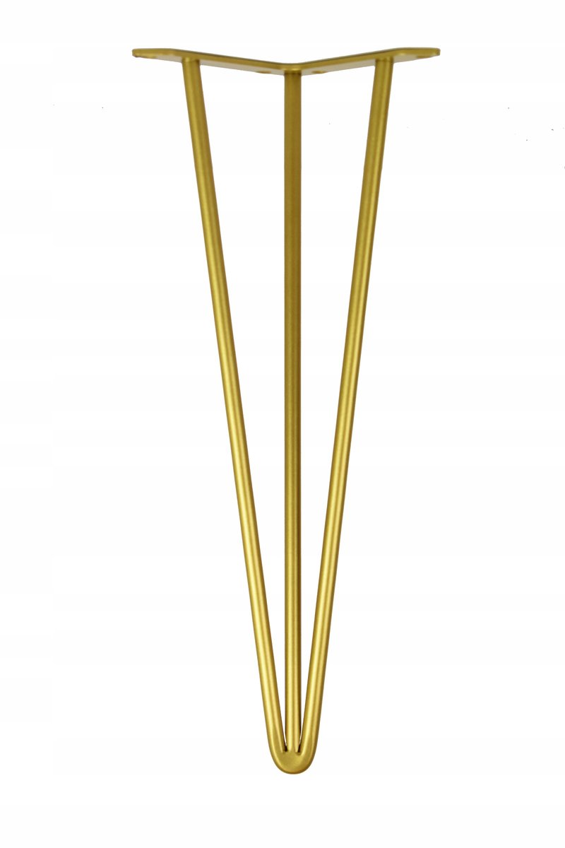 Noga metalowa Hairpin Original Złota 36 cm