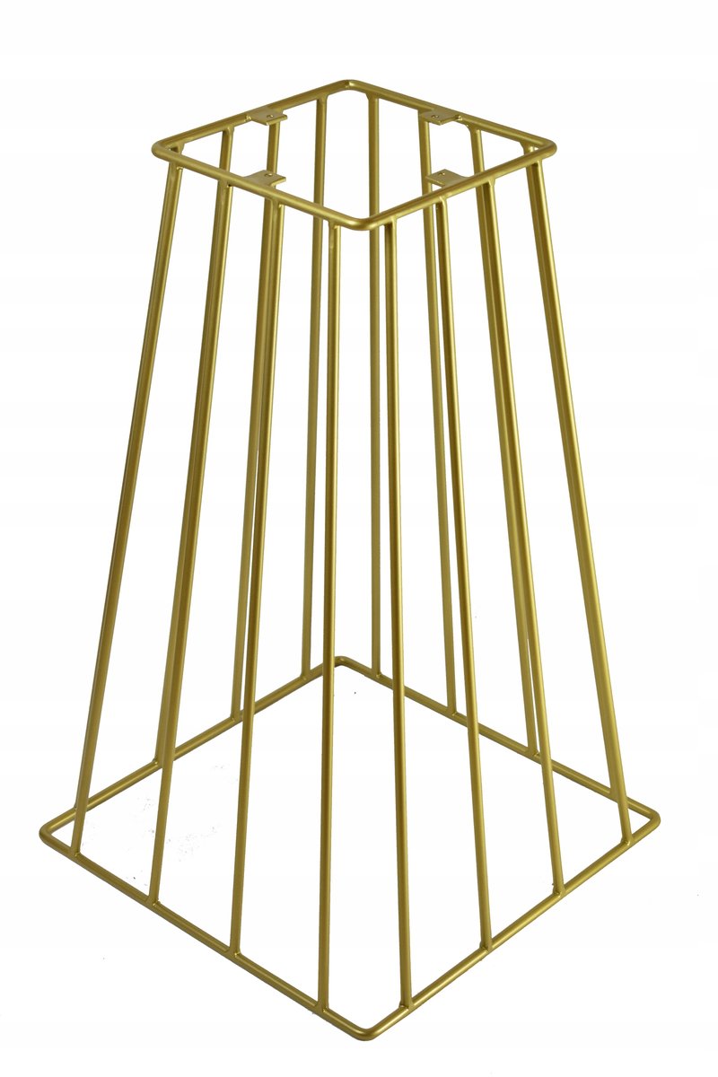 Noga metalowa, złota do stołu 60 cm, pręt 8mm