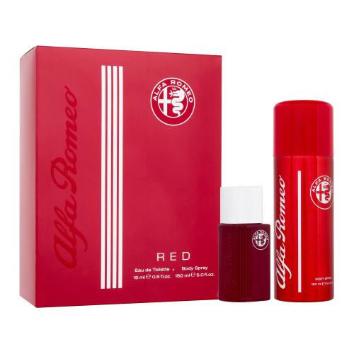 Alfa Romeo Red Zestaw woda toaletowa 15 ml + spray do ciała 150 ml