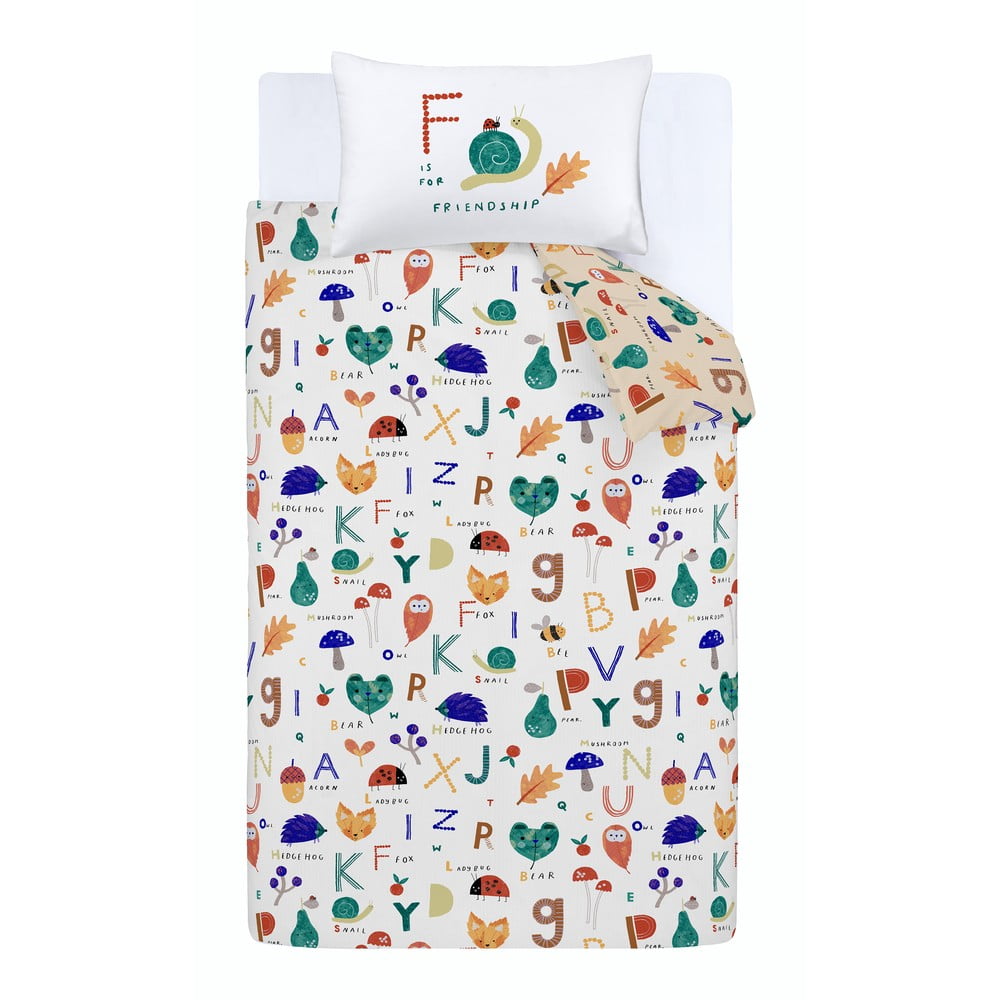 Pościel dziecięca jednoosobowa 200x200 cm Woodland Alphabet – RHS
