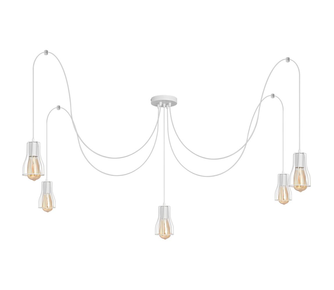 Żyrandol na lince TUBE LONG 5xE27/10W/230V biały