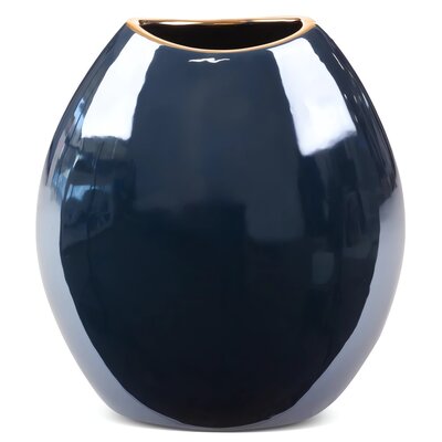 Eurofirany Wazon ceramiczny Amora wys. 20 cm granatowy