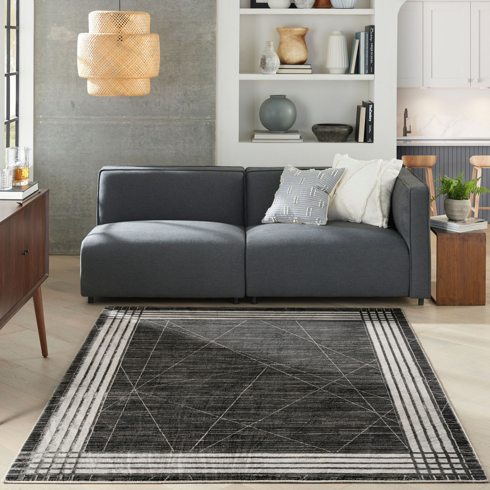 Dywan Nowoczesny Desire Charcoal Silver