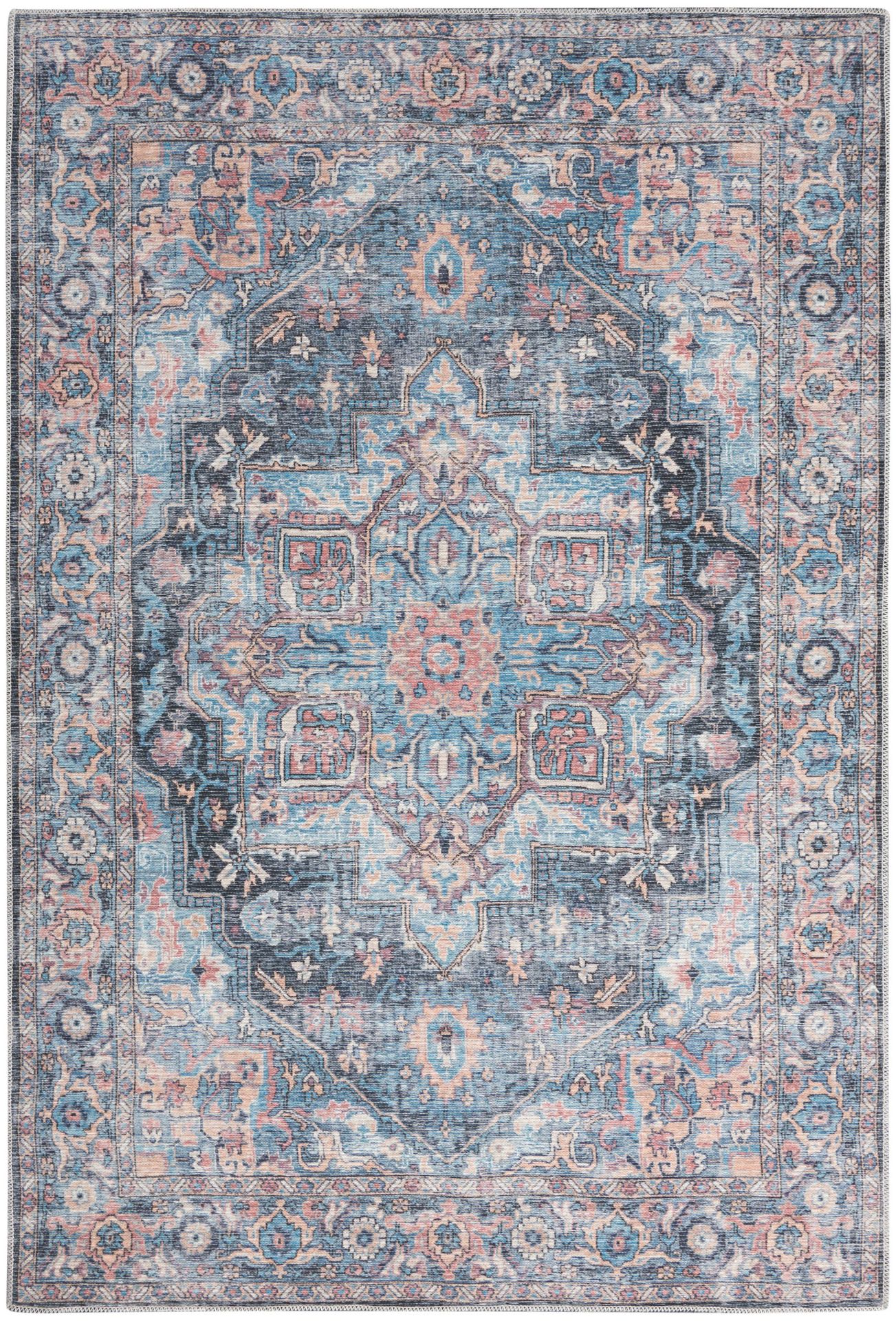Dywan Tradycyjny Nicole Curtis Trili Light Blue Multicolor 183X274