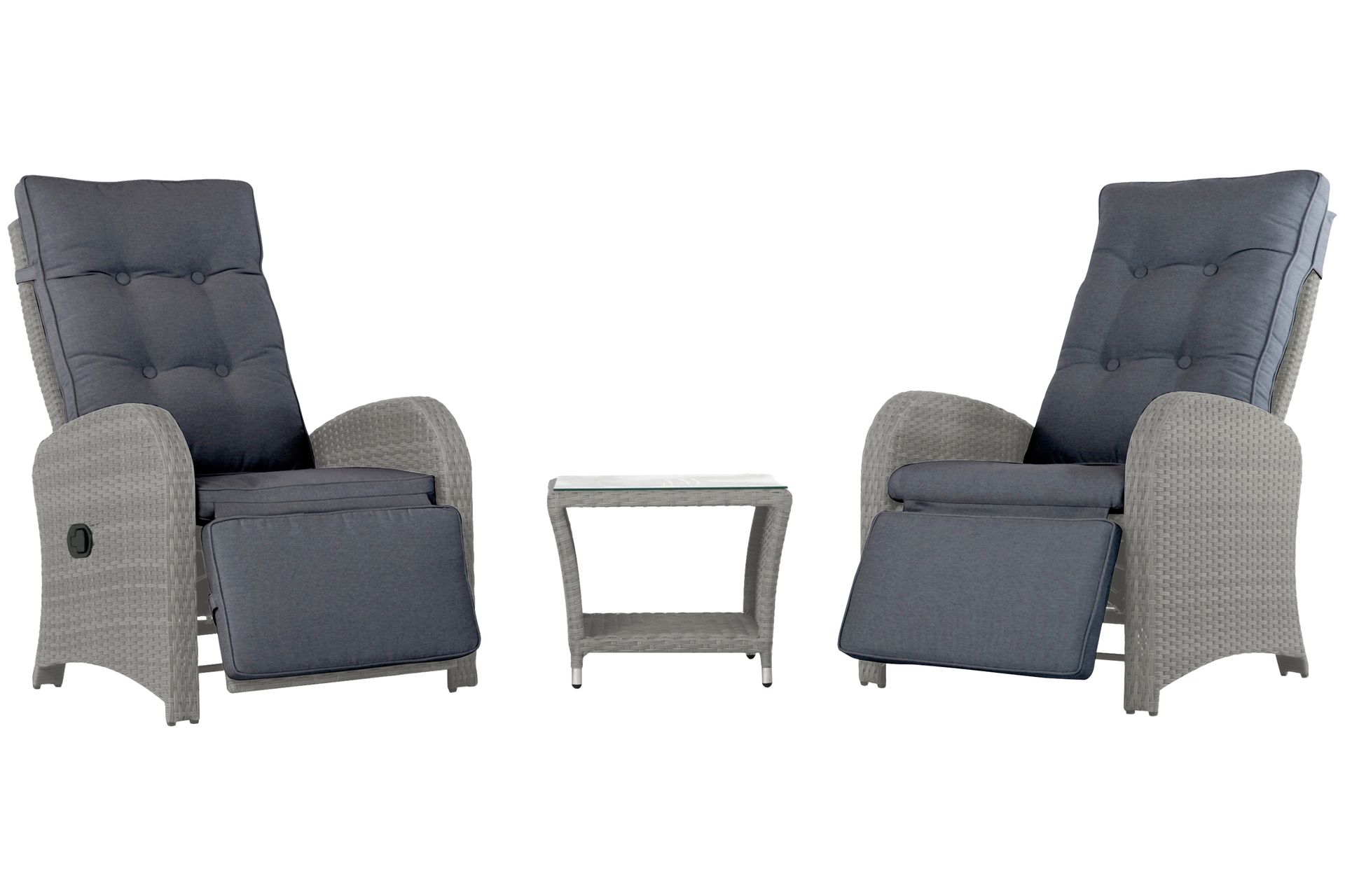 Meble ogrodowe technorattanowe Saloniki Light Grey / Grey