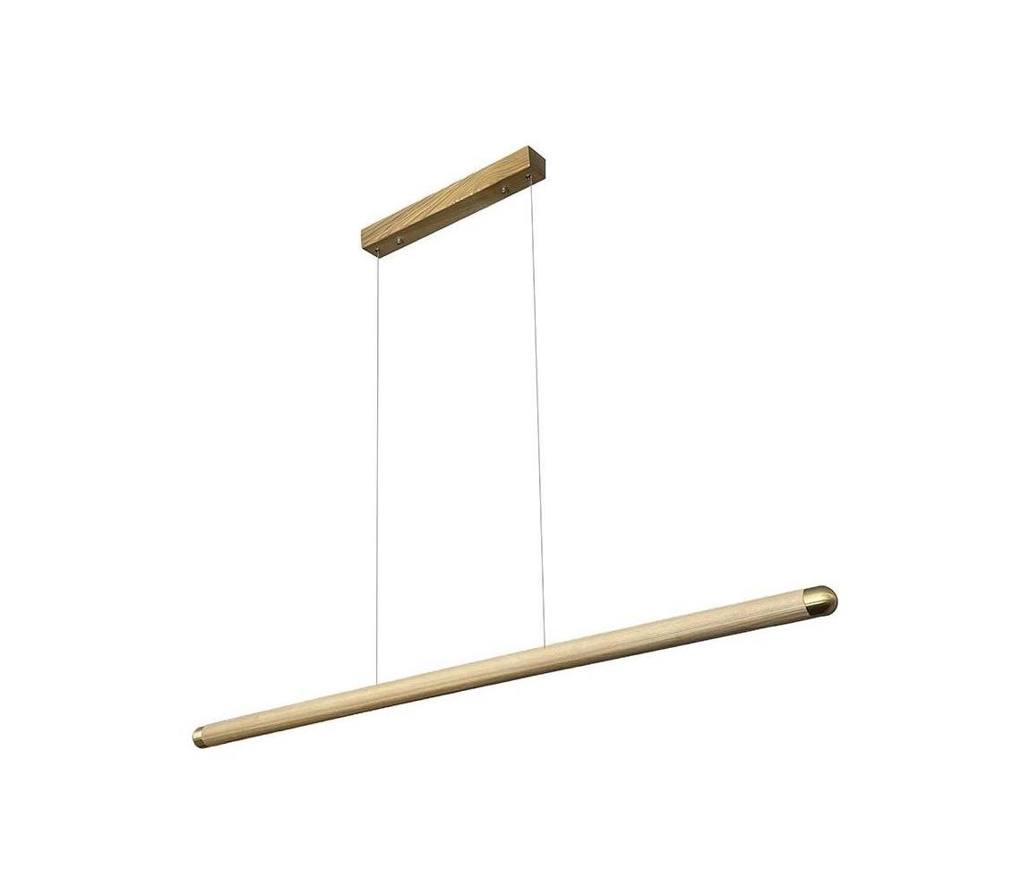 LED Żyrandol na lince LED/22W/230V 4000K 120 cm popiół/solidne drewno