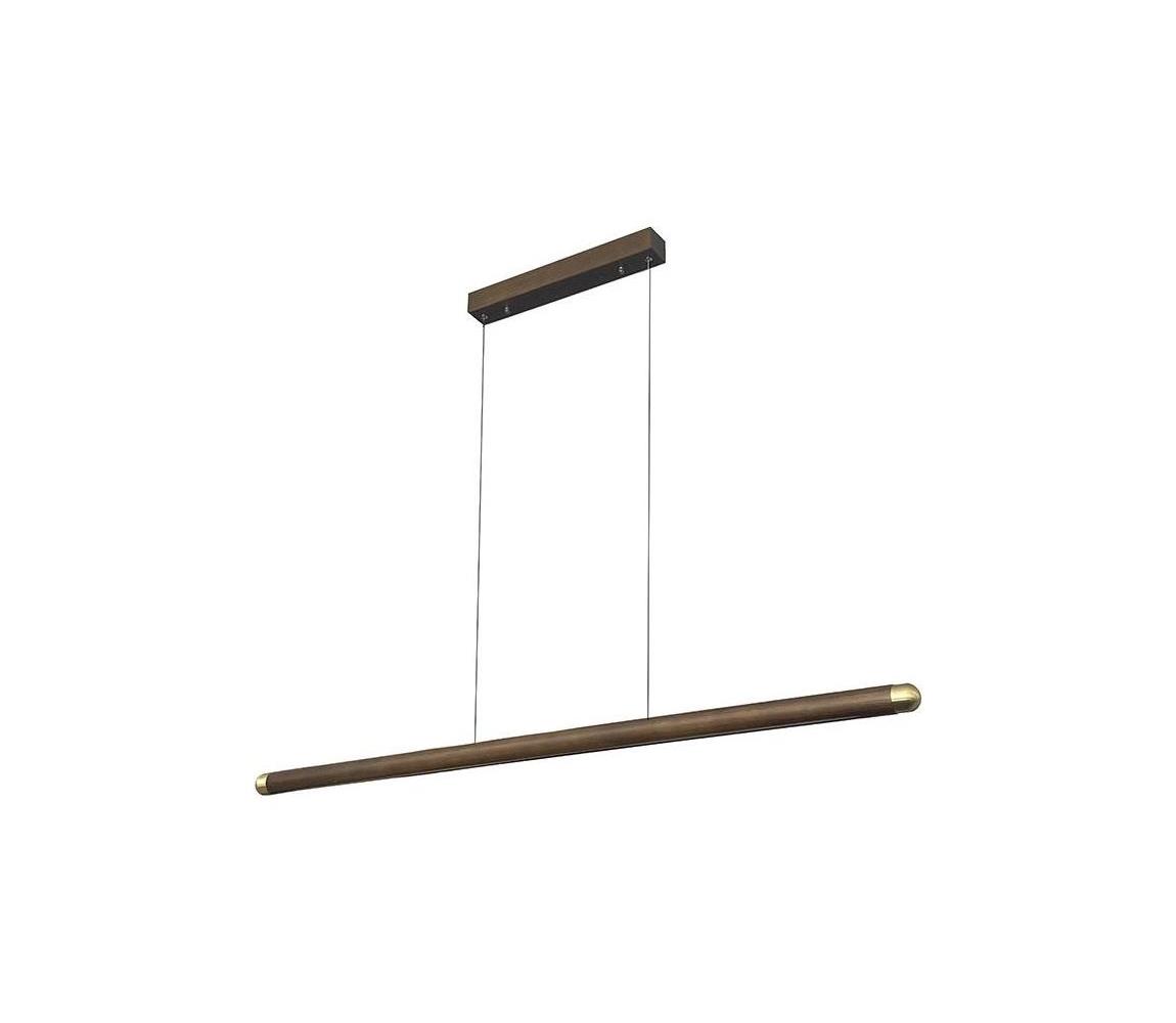 LED Żyrandol na lince LED/22W/230V 4000K 120 cm popiół/solidne drewno