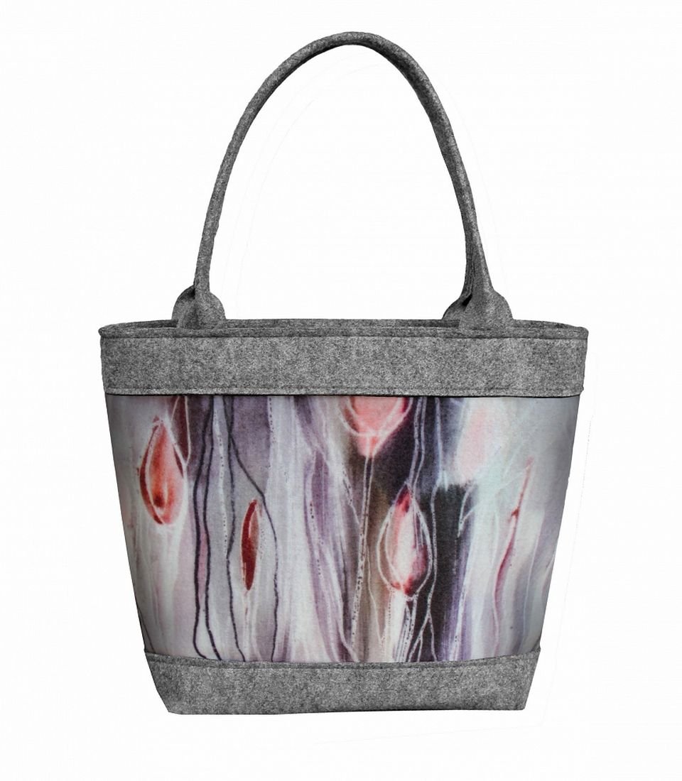 Sunlovers, Torba filcowa Polo, Tulipany, 10x28x28 cm