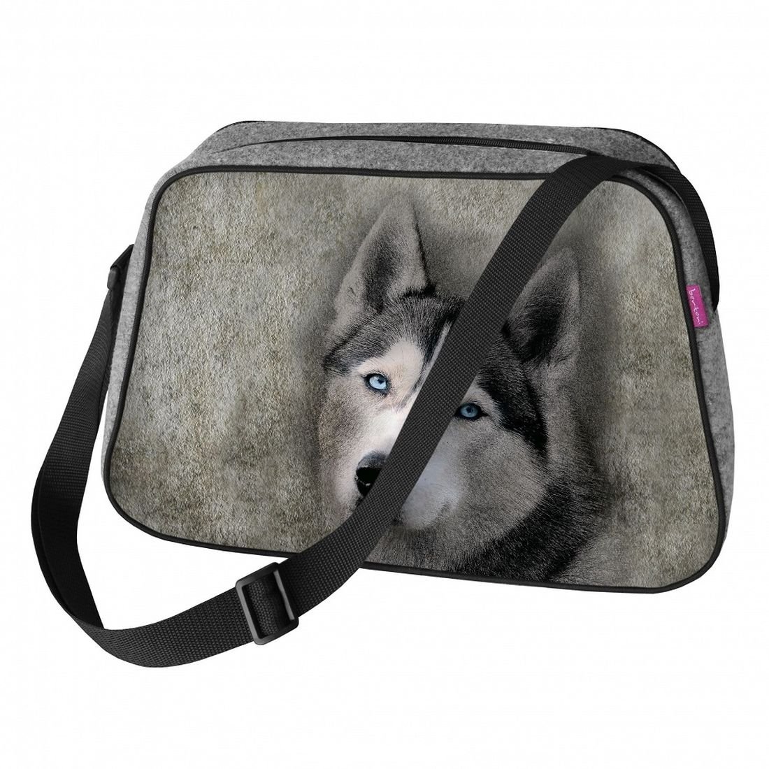 Sunlovers, Torba filcowa Nesi, Pies Husky, 28x39x11 cm