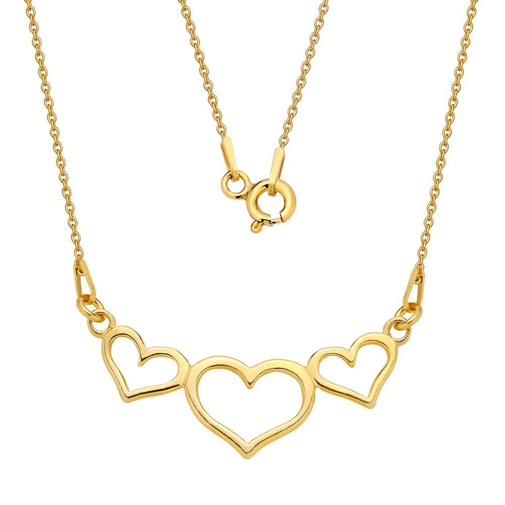 MYNESS Naszyjnik potrójne serce