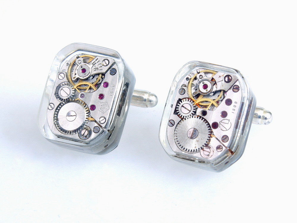 Spinki do mankietów rectangle undercover, srebrne