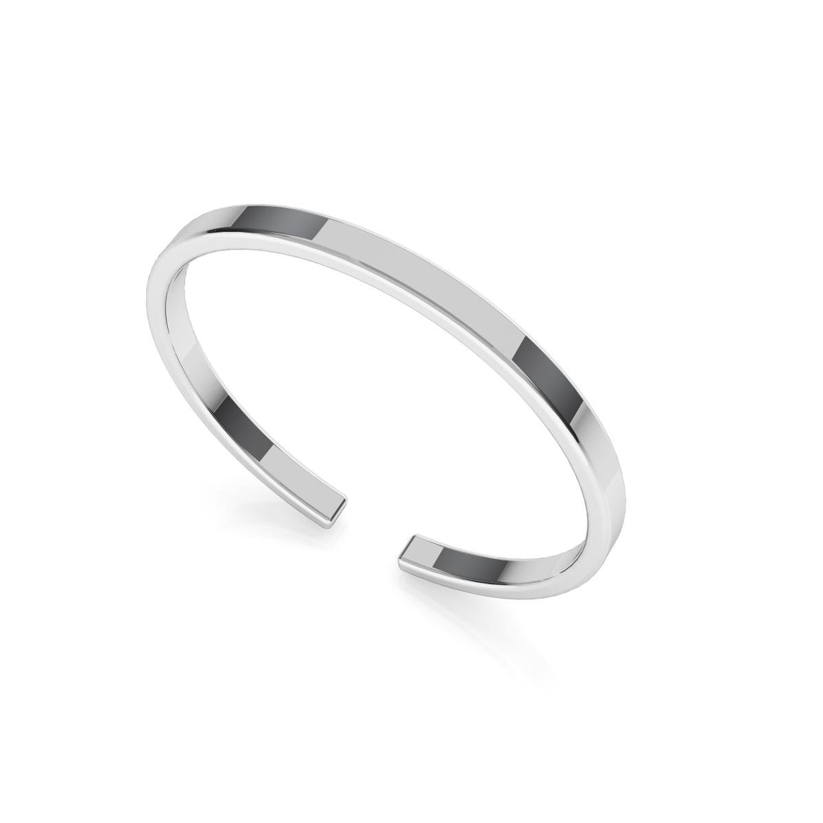 Srebrny pierścionek separator My RING™, srebro 925 : Srebro - kolor pokrycia - Pokrycie platyną