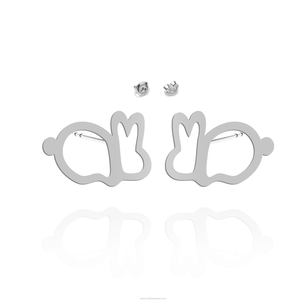 KRÓLICZKI Kolczyki srebro pozłacane