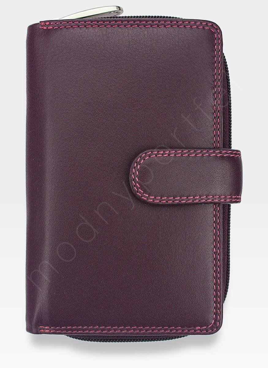 Visconti Portfel Damski Skórzany Śliwka RIO R13 - Śliwka Multi