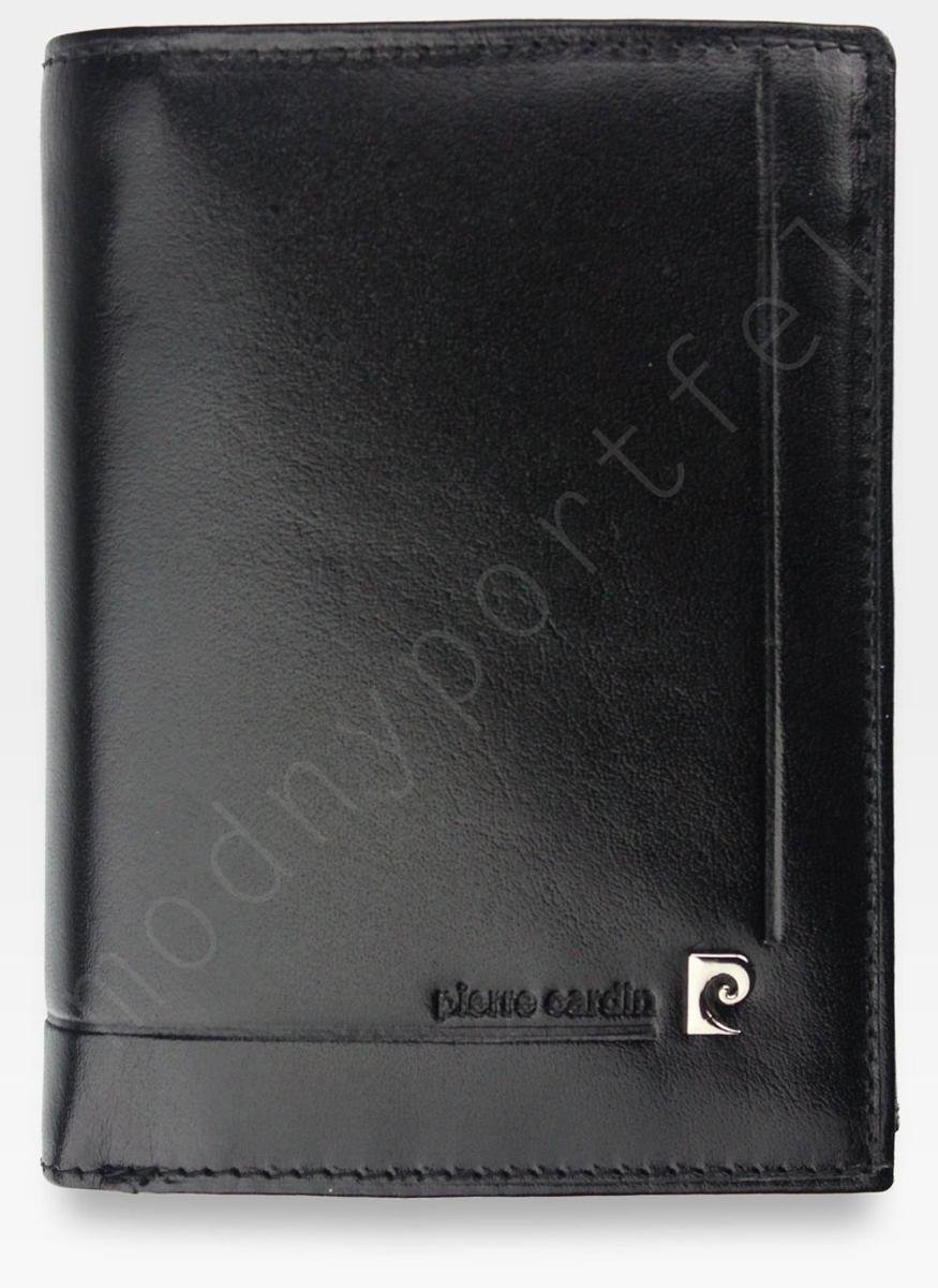 Pierre Cardin, Portfel skórzany męski, YS507.1 330, czarny, ochrona RFID
