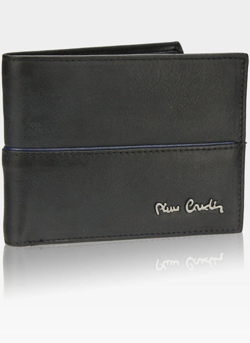 Pierre Cardin, Portfel skórzany męski, Tilak38 8804, czarny, ochrona RFID