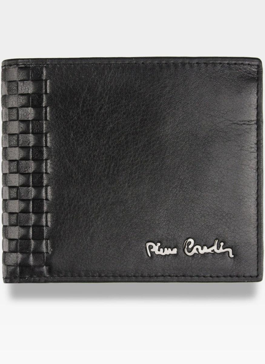 Pierre Cardin, Portfel skórzany męski, Tilak39 8824, czarny, ochrona RFID, mały