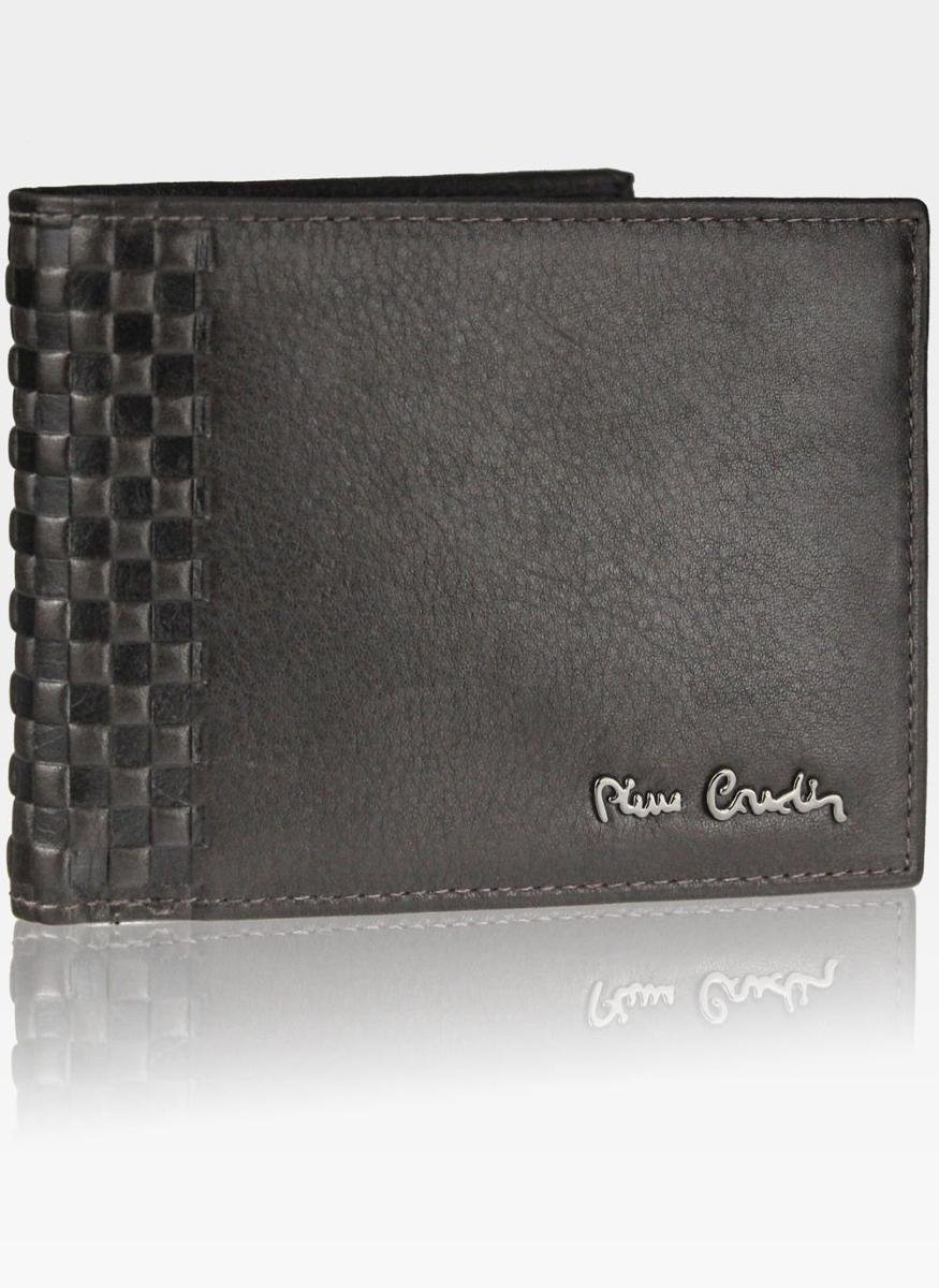Pierre Cardin, Portfel skórzany męski, Tilak39 8800, brązowy, ochrona RFID, mały