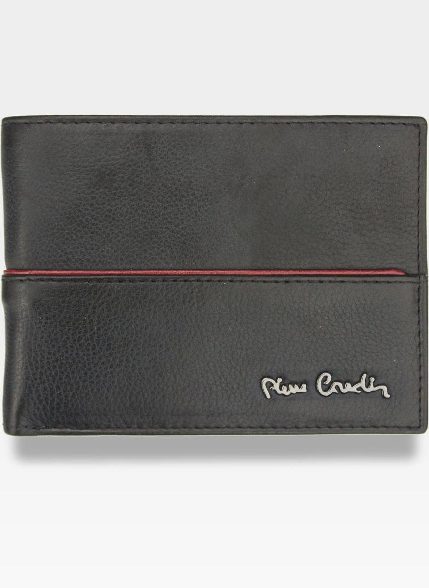 Pierre Cardin, Portfel skórzany męski, Tilak38 8806, czarny, ochrona RFID