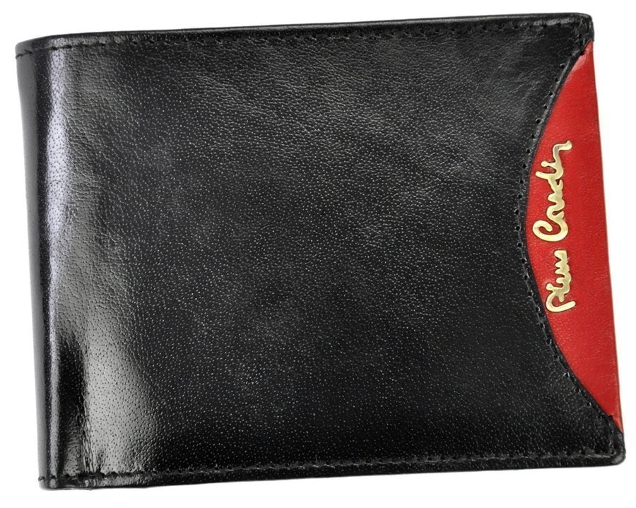 Pierre Cardin, Portfel skórzany męski, Tilak29 8806, czarny