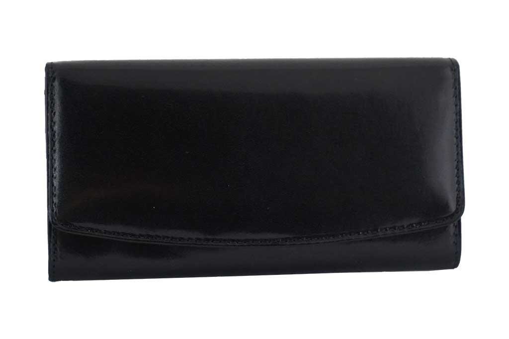 Skórzane portfele damskie - Barberini's - Czarny - Czarny