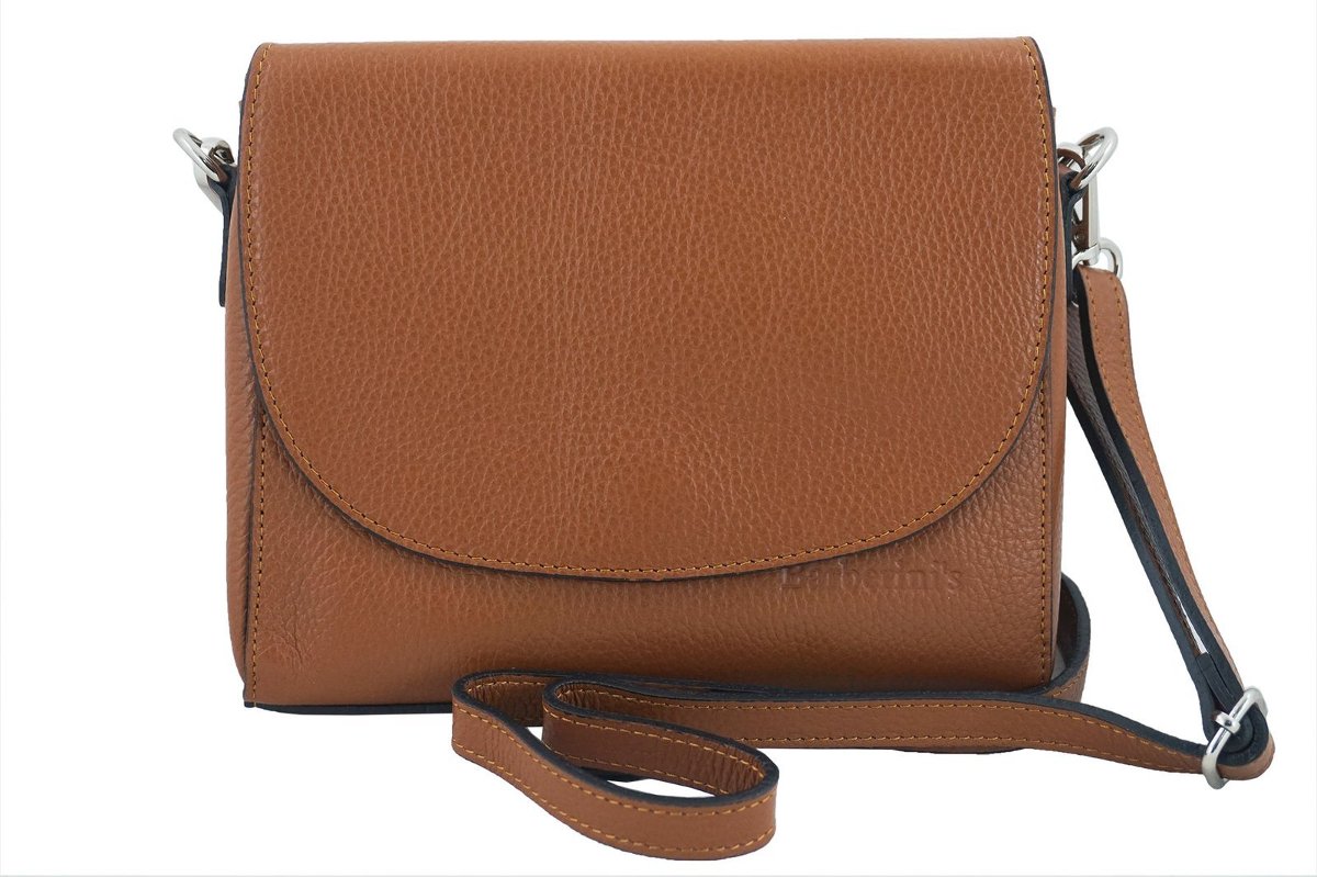 Torebka listonoszka damska - Brązowa jasna - Brązowy jasny