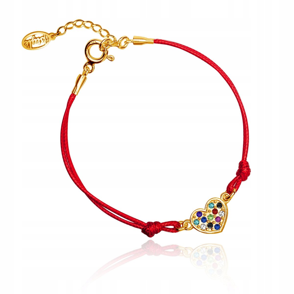Bransoletka serce Swarovski Elements srebro pozł
