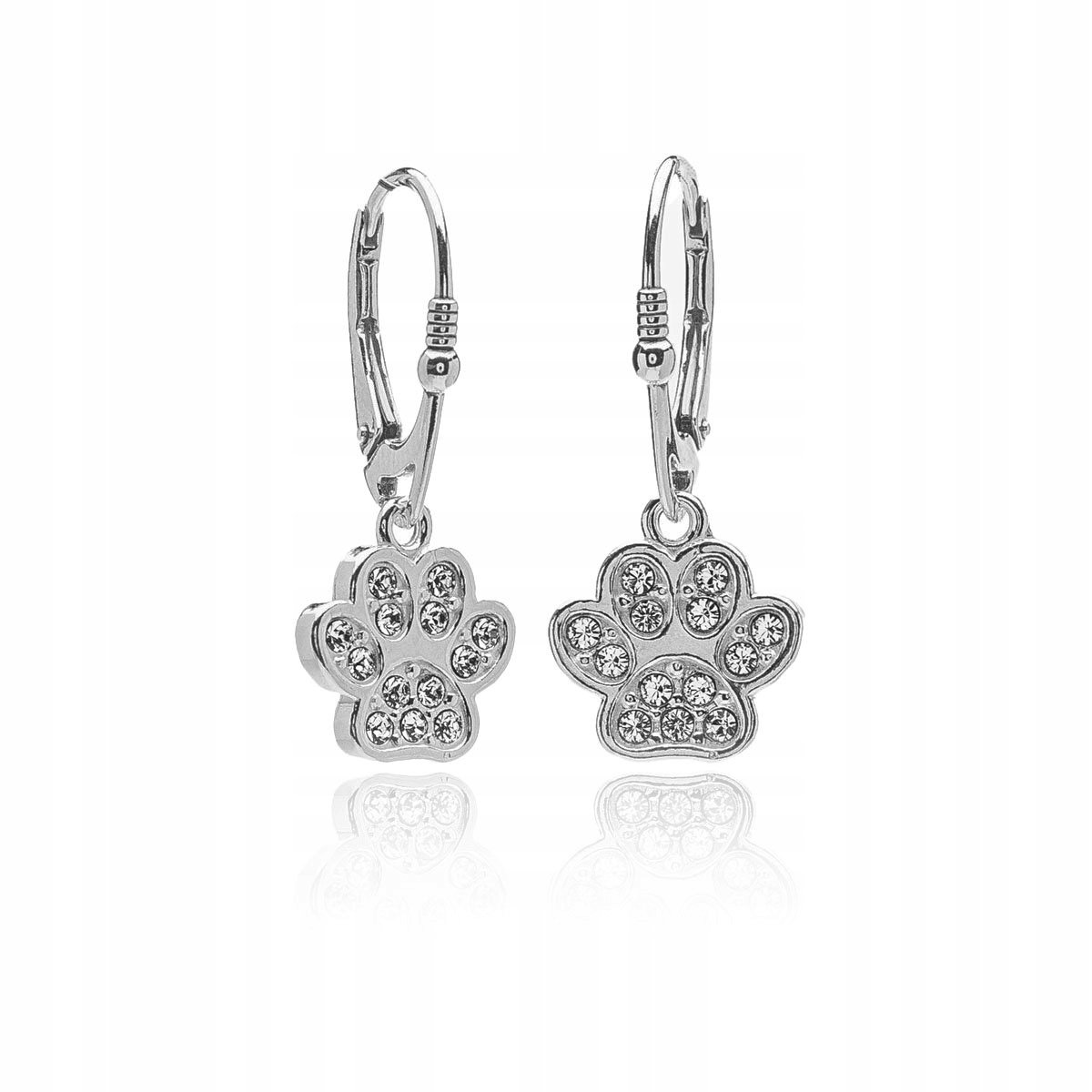 Kolczyki łapki Swarovski Elements srebro rodowane