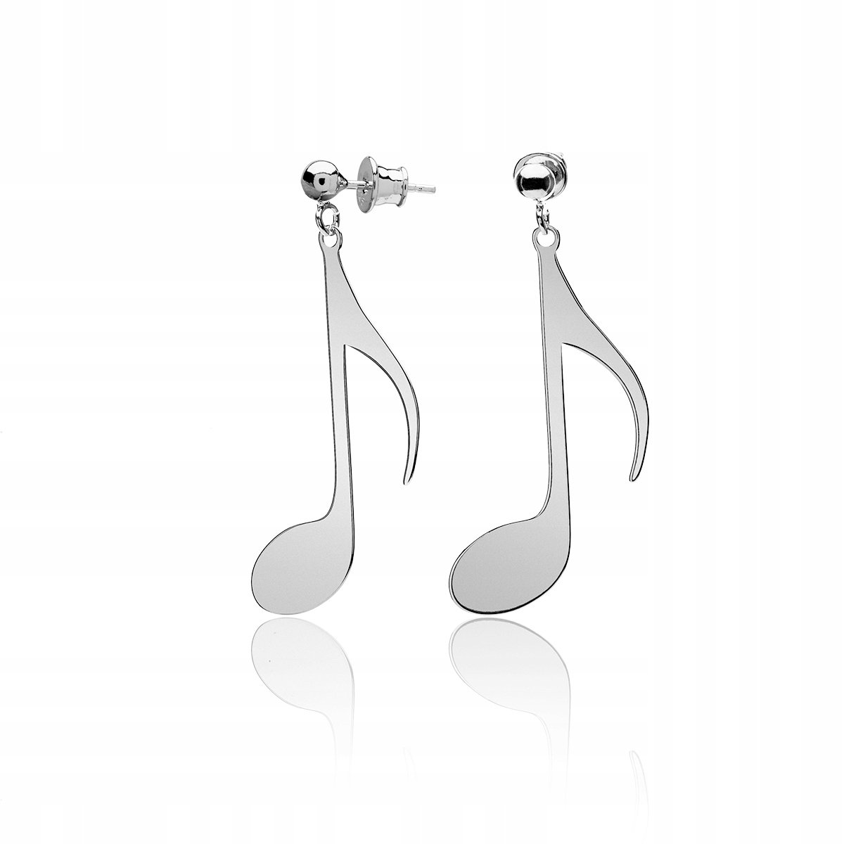 Kolczyki nutki srebrne GRAWER