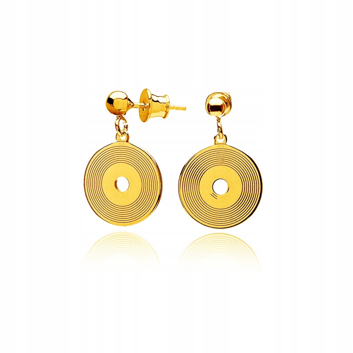 Kolczyki kółeczka vinylove srebrne pozłacane