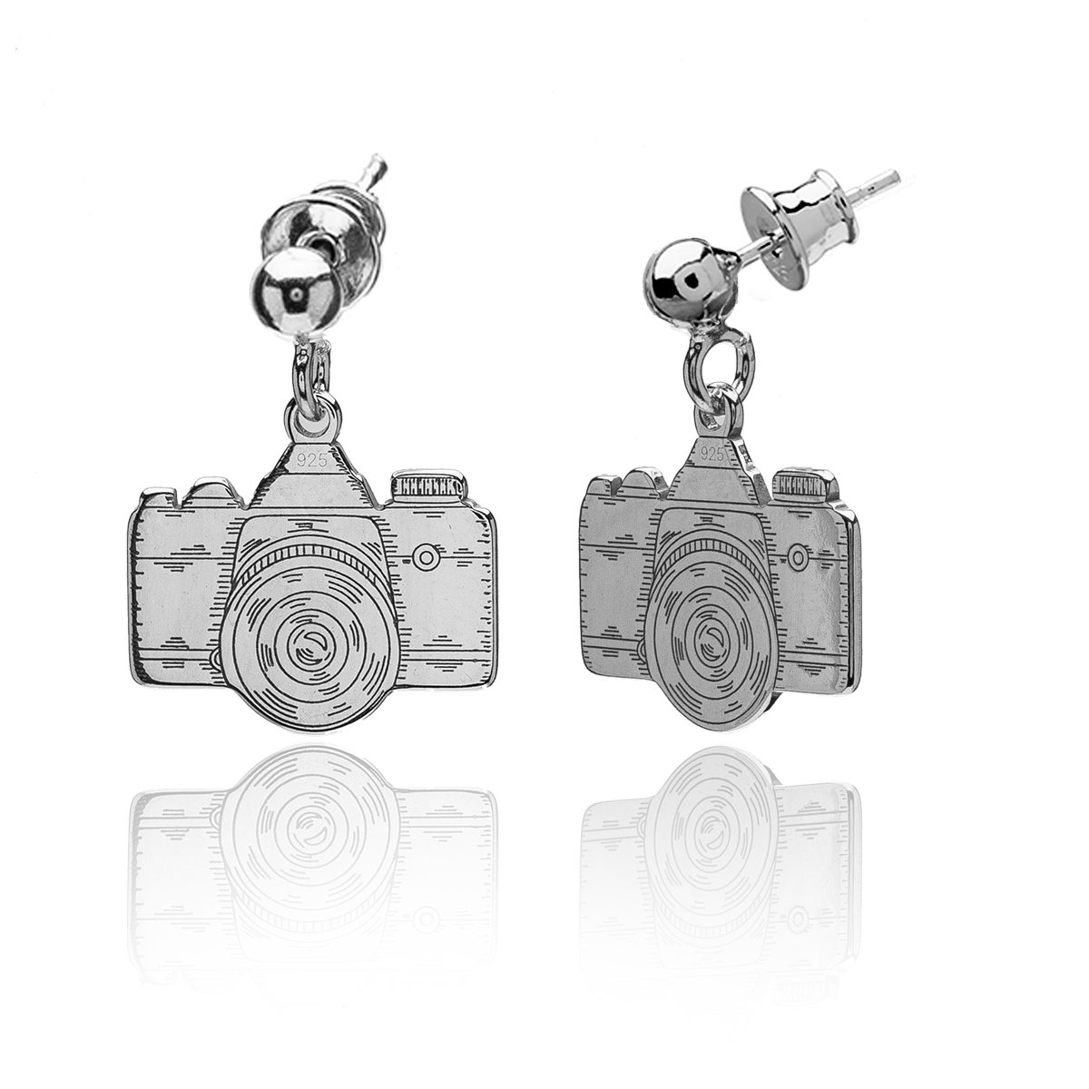 Kolczyki aparaty srebrne