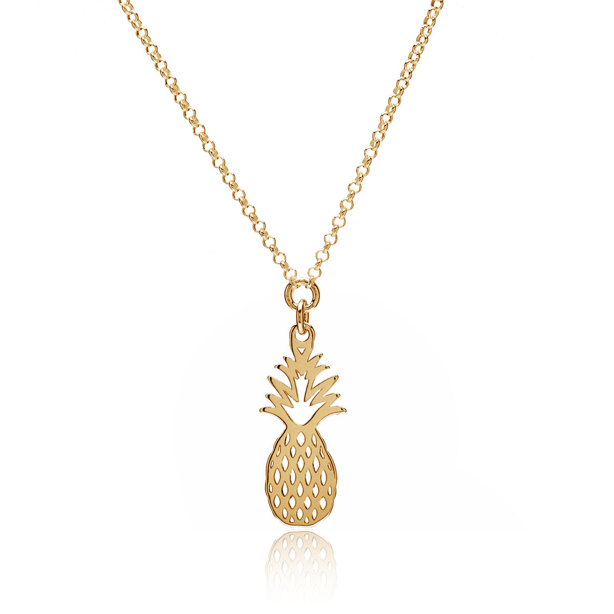 Naszyjnik z ananasem pozłacany
