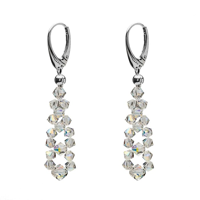 Kolczyki z Swarovski Elements rodowane