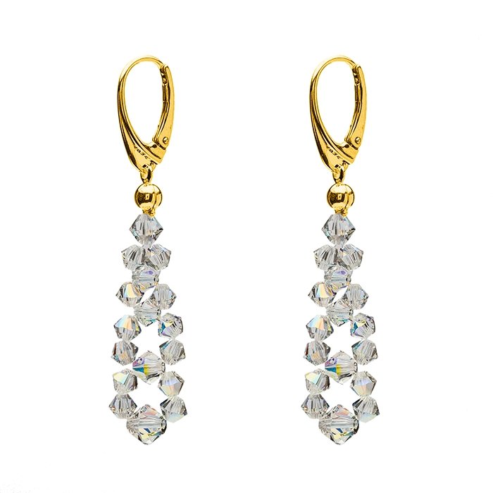 Kolczyki z Swarovski Elements pozłacane