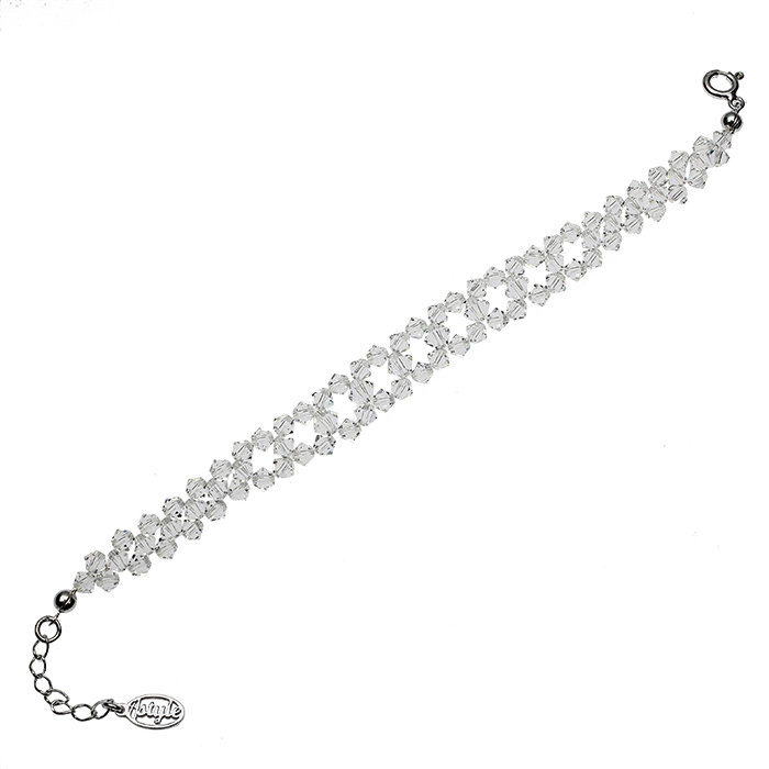 Bransoletka z Swarovski Elements rodowana