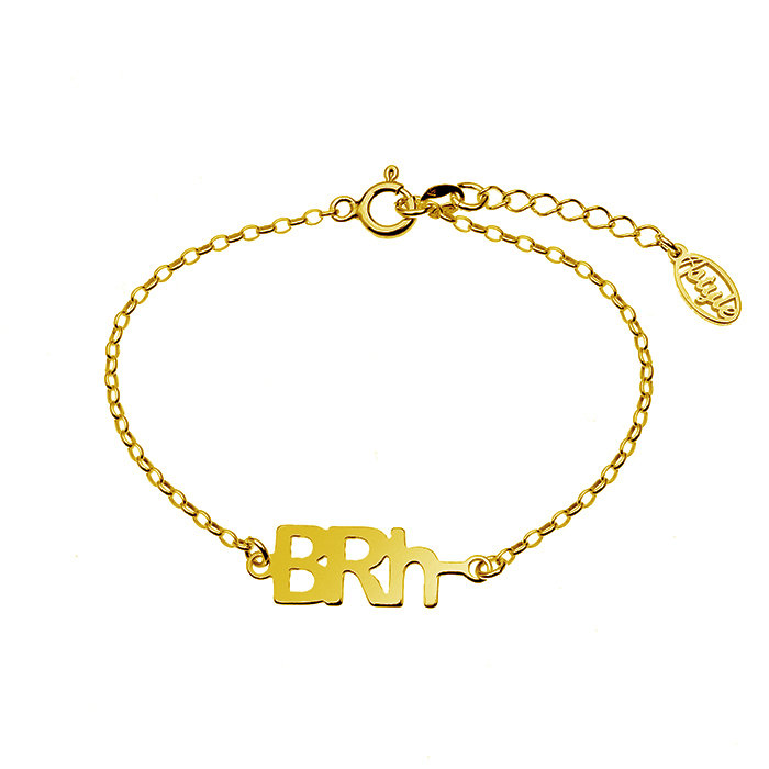 Bransoletka z grupą krwi pozłacana