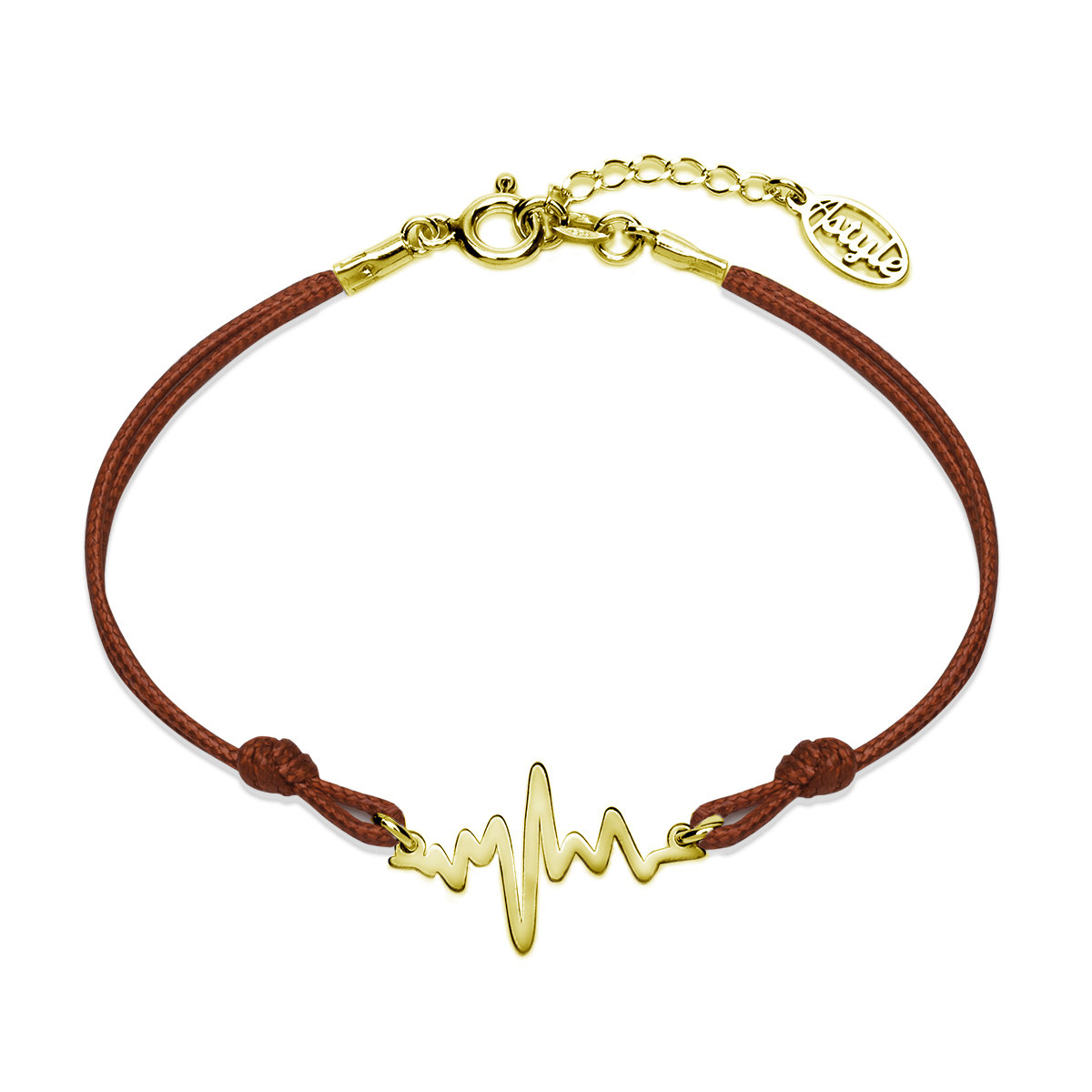 Bransoletka linia życia srebrna pozłacana