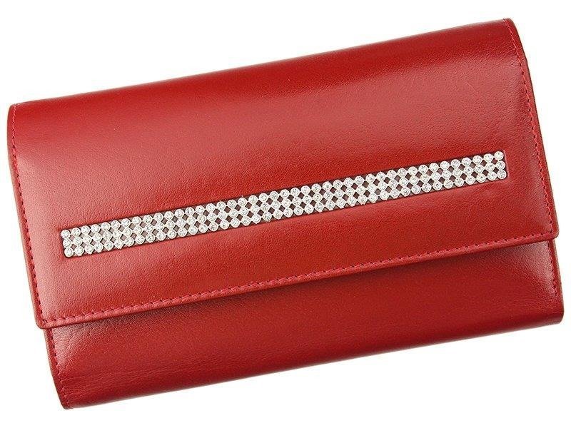 Portfel damski skórzany PELLUCCI CPR-047-CRY-BAR Czerwony - czerwony