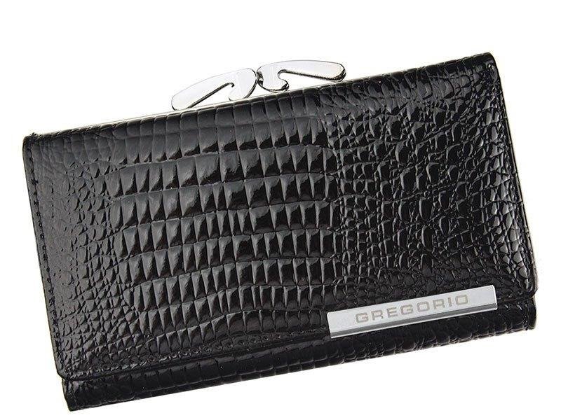 Portfel damski skórzany PELLUCCI GF108 Czarny - czarny lakier