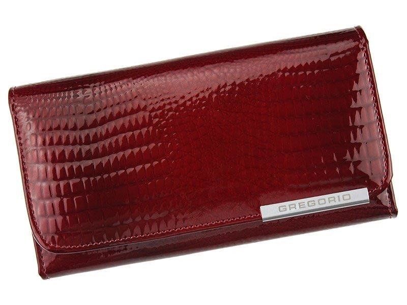 Portfel damski skórzany PELLUCCI GF110 Czerwony - czerwony