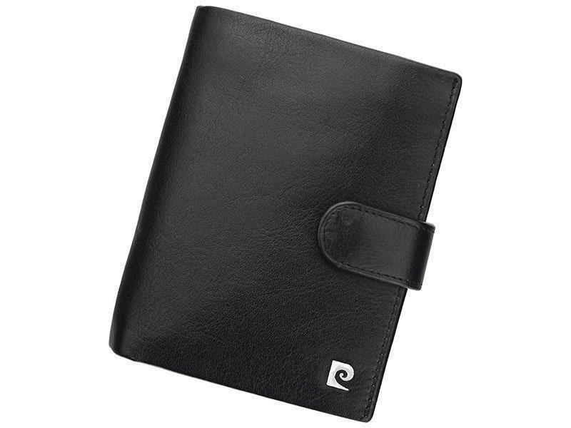 Pierre Cardin, Portfel skórzany męski, Sahara, Tilak03 331A, czarny