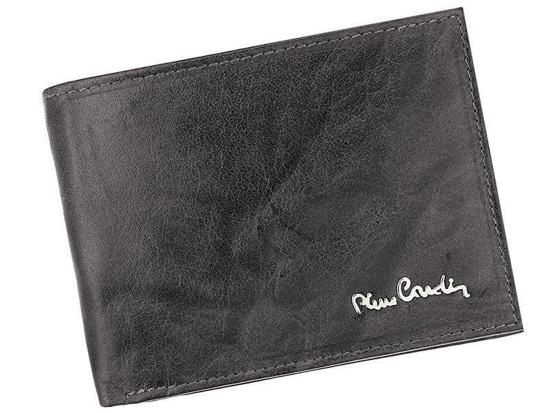 Pierre Cardin, Portfel skórzany męski, Fossil, Tilak12 8806, popiel, ochrona RFID