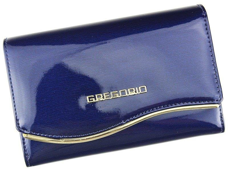 Portfel damski skórzany GREGORIO ZLF-112 Ciemny niebieski - ciemny niebieski