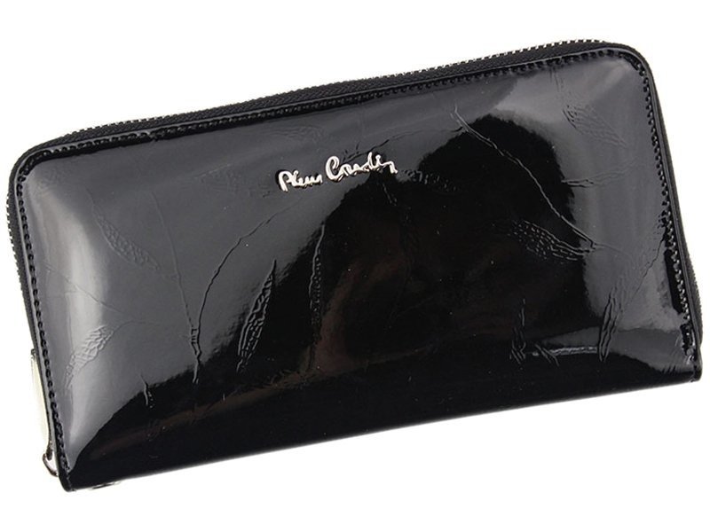 Pierre Cardin, Portfel skórzany damski, 02, Leaf 119, czarny