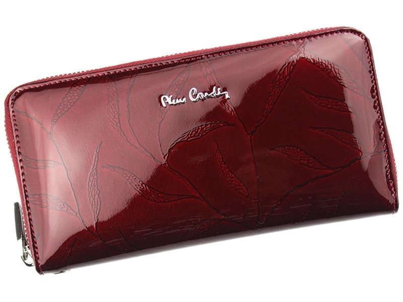 Pierre Cardin, Portfel skórzany damski, 02, Leaf 119, bordowy