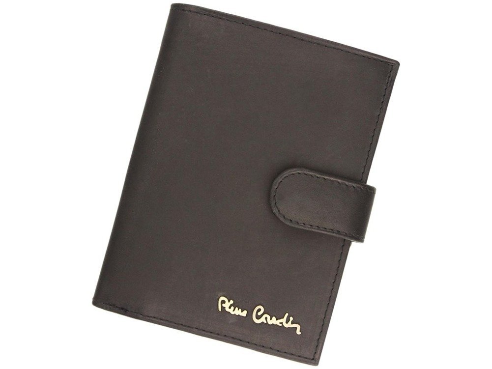 Pierre Cardin, Portfel skórzany męski, Tilak28 331A, czarny, ochrona RFID
