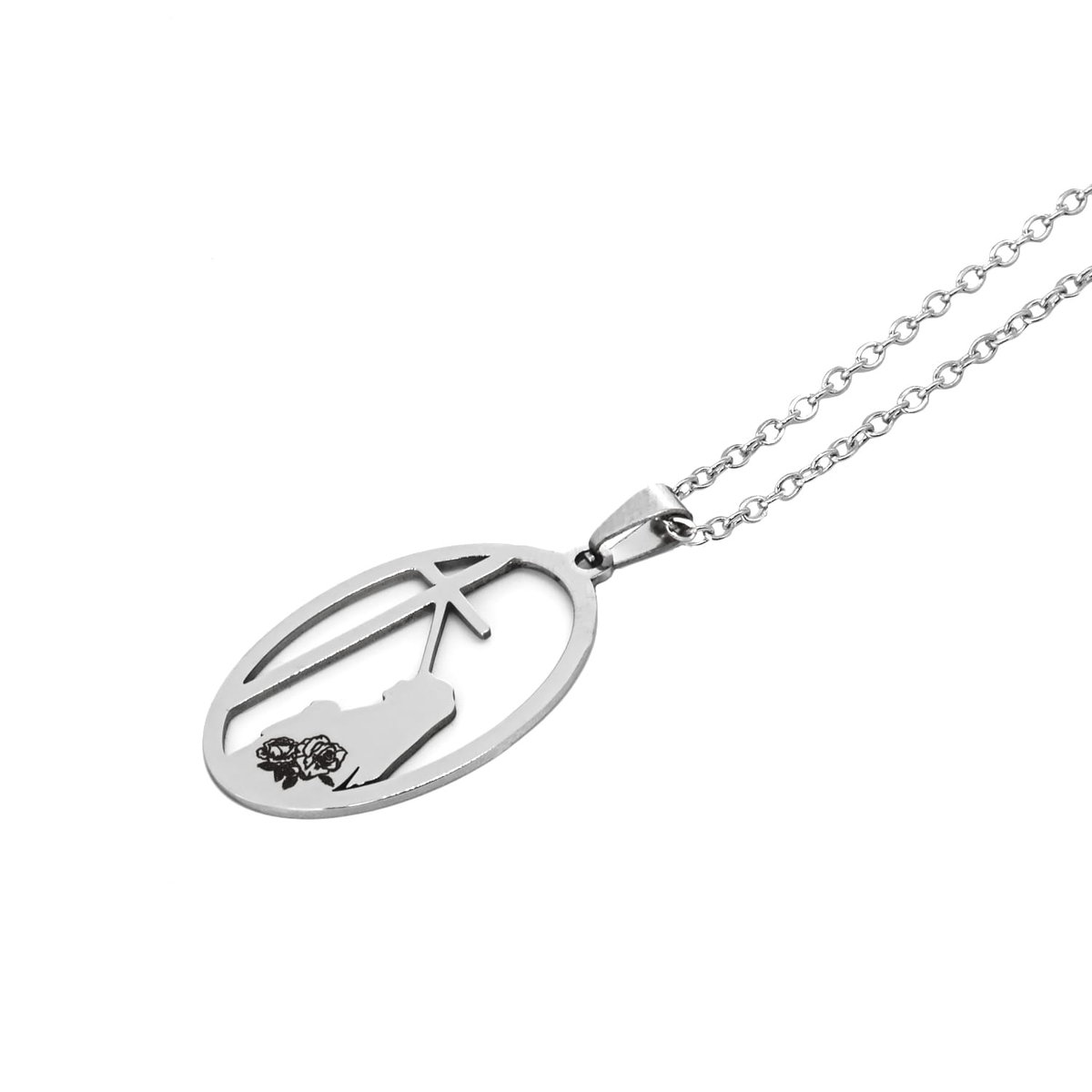 Naszyjnikkolekcja Acciaio biżuteria religijna dla Niej św. Rita Święta Rita św. Rita z Cascii Patronka spraw trudnych i beznadziejnych