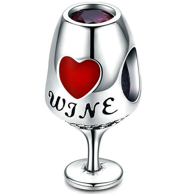 CHARMS WINO  srebro 925 zawieszka koralik S925