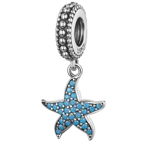 CHARMS ROZGWIAZDA srebro 925 zawieszka koralik